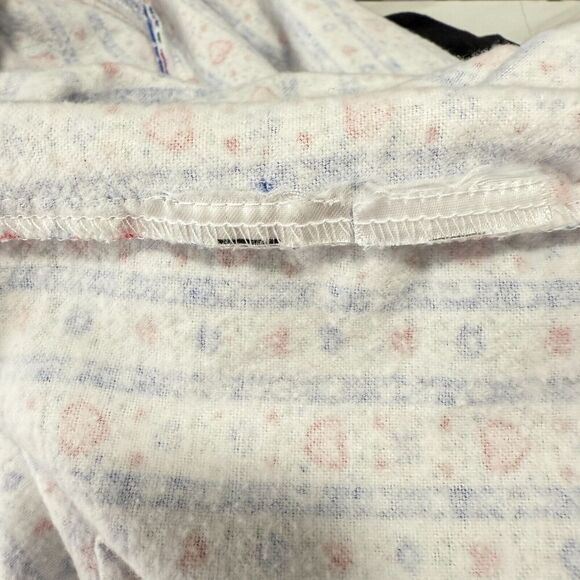 Lanz of Salzburg Nightgown S Blue Tyrolean Stripes Flannel Long Cottagecore Soft - Picture 6 of 11